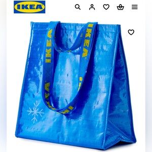 🥶 bundle 2 IKEA FRAKTA Cooler bags Totes NWT blue zipper handles beach groceries